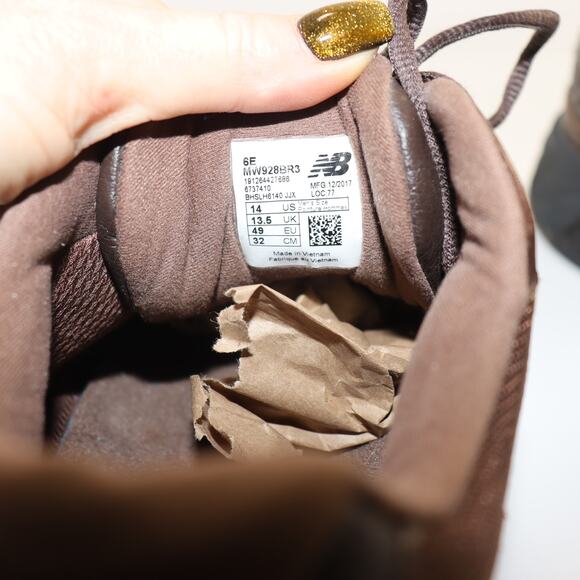 New Balance MW928BR3 Brown Leather Walking Shoes Men’s 14 6E Wide - Picture 6 of 7